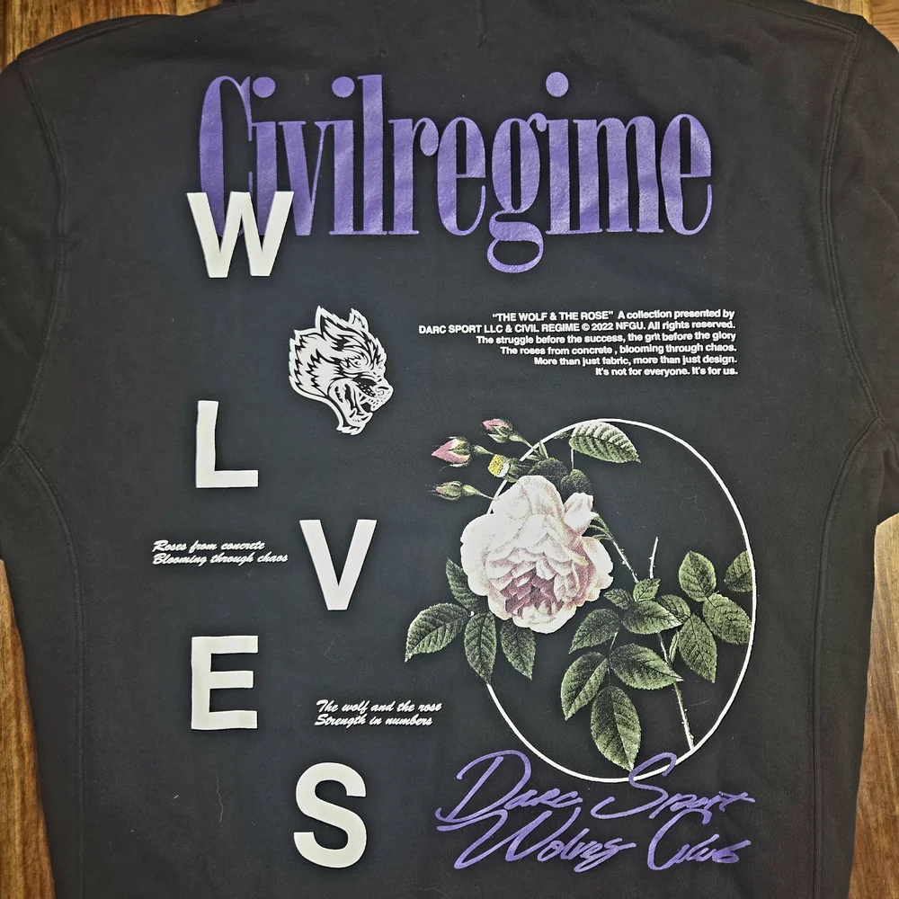 Darc Sport/Civil Regime Collab Black Hoodie - Picture 3 of 10